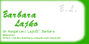 barbara lajko business card